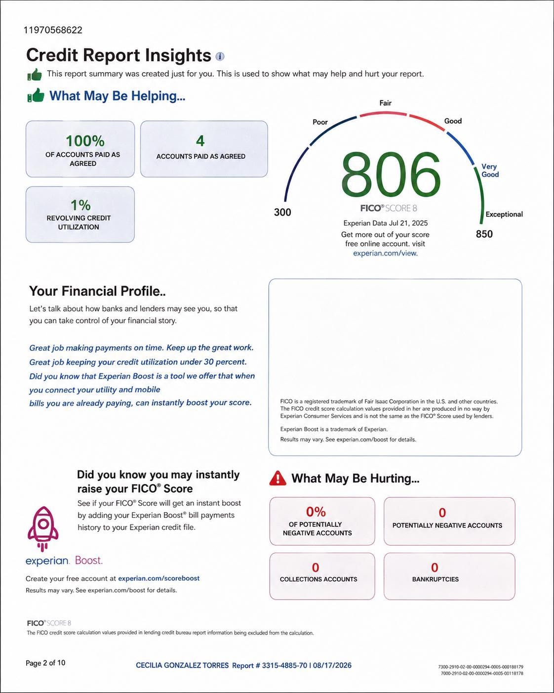 Reporte de crédito — Equifax